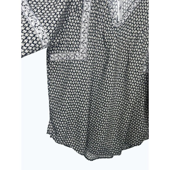 Old Navy Womens Oversize Floral Printed Poet Swing Long-Sleeve Split Neck M Tall - Picture 12 of 13